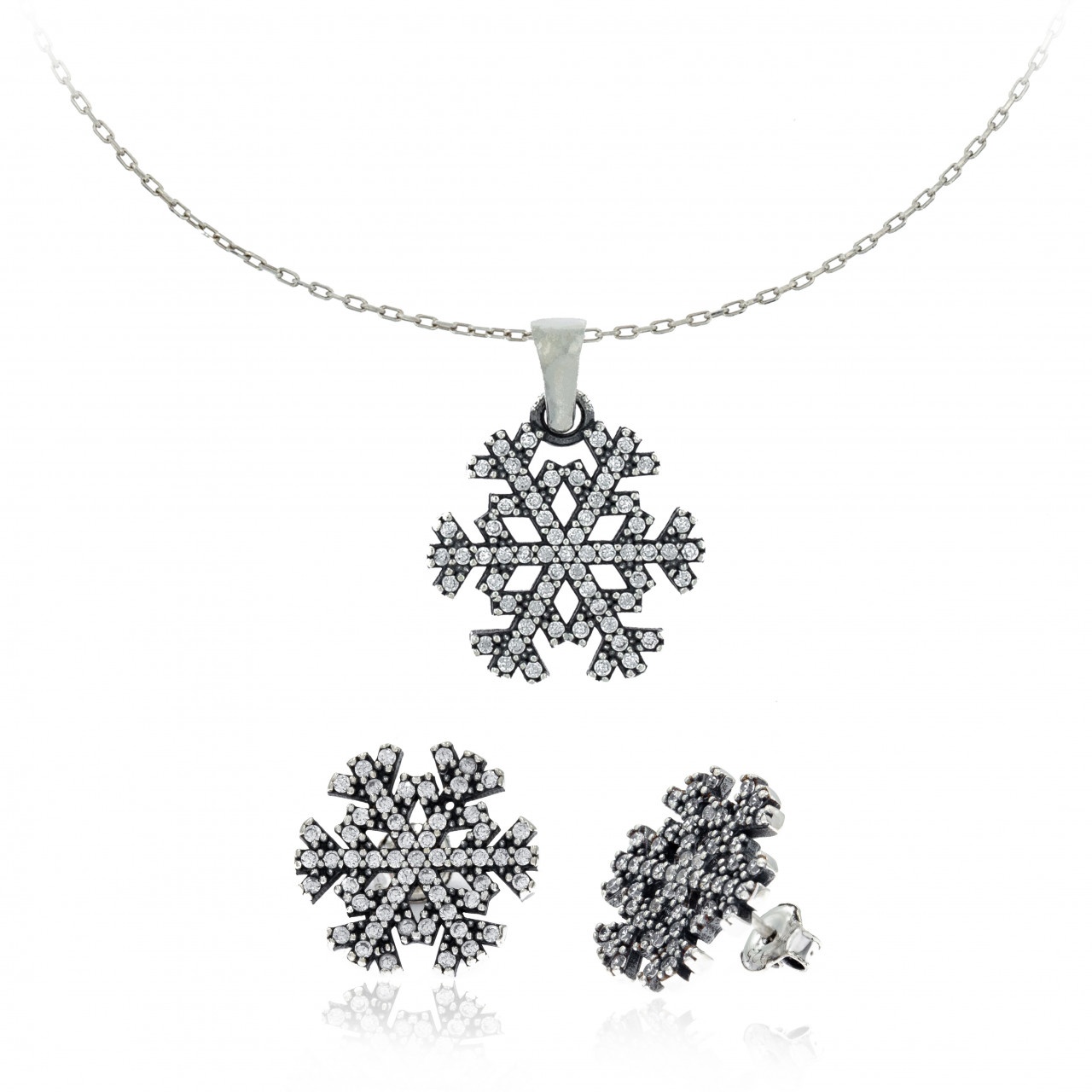 Set din Argint 925 - Winter Edition - Snowflakes