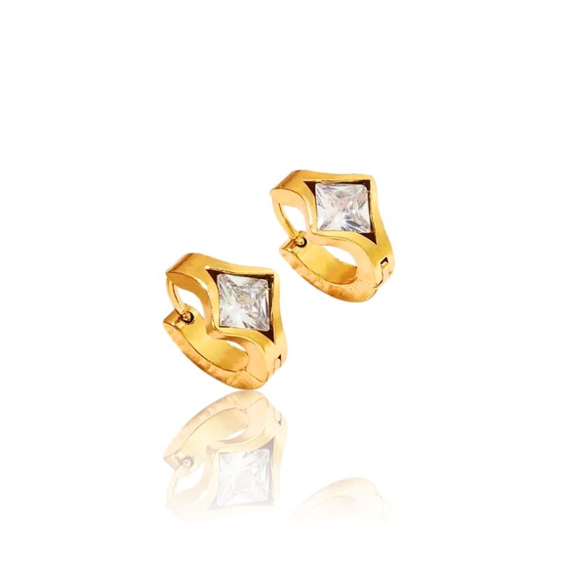 Cercei placati cu aur Gold Sparkle