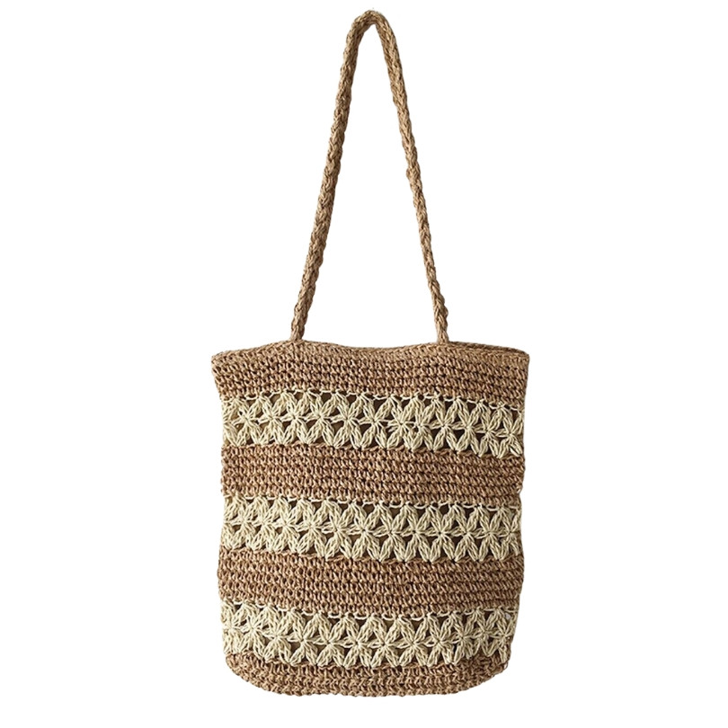 Geanta tote din rafie Retro