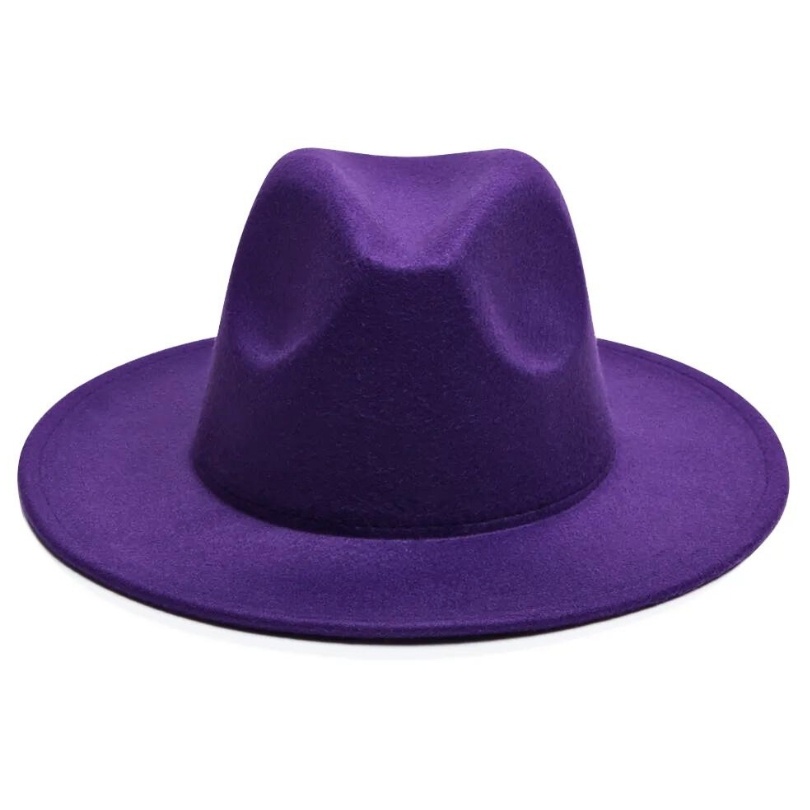 Palarie tip Fedora din fetru mov