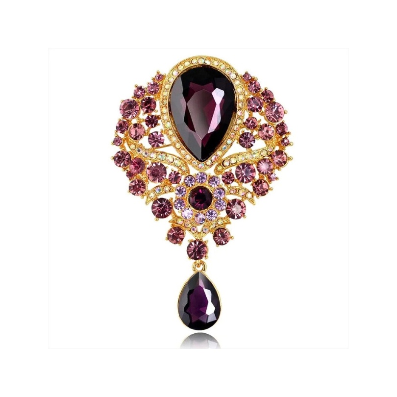 Brosa cu cristale Purple Drop