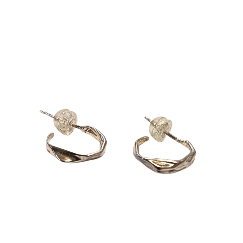 Cercei cu pin din argint Classic Circle