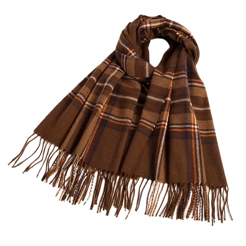 Fular Cashmere in carouri maro