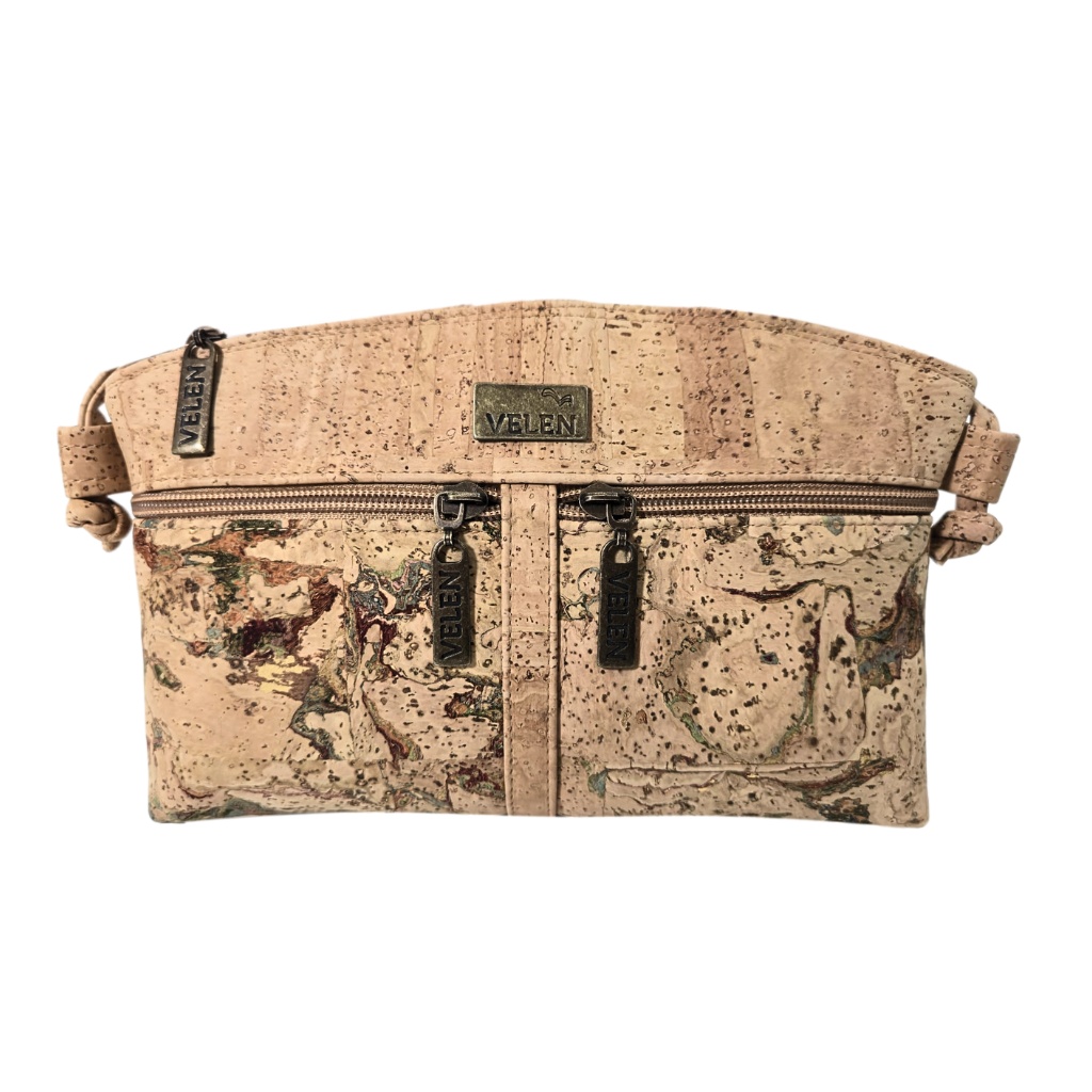 Geanta dama crossbody din pluta Textures Natural