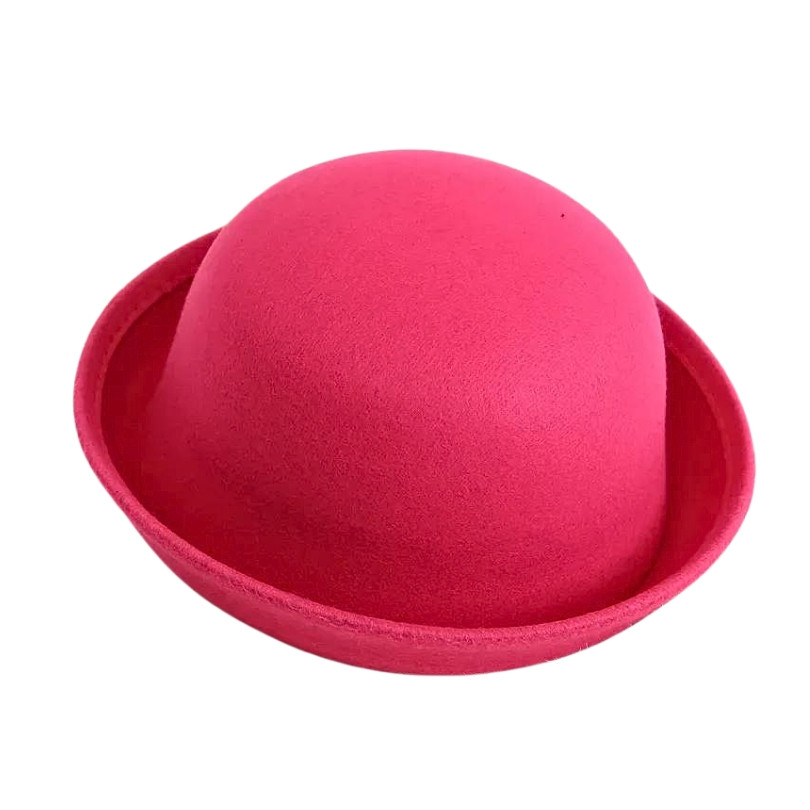Palarie rotunda cu boruri intoarse Retro fuchsia