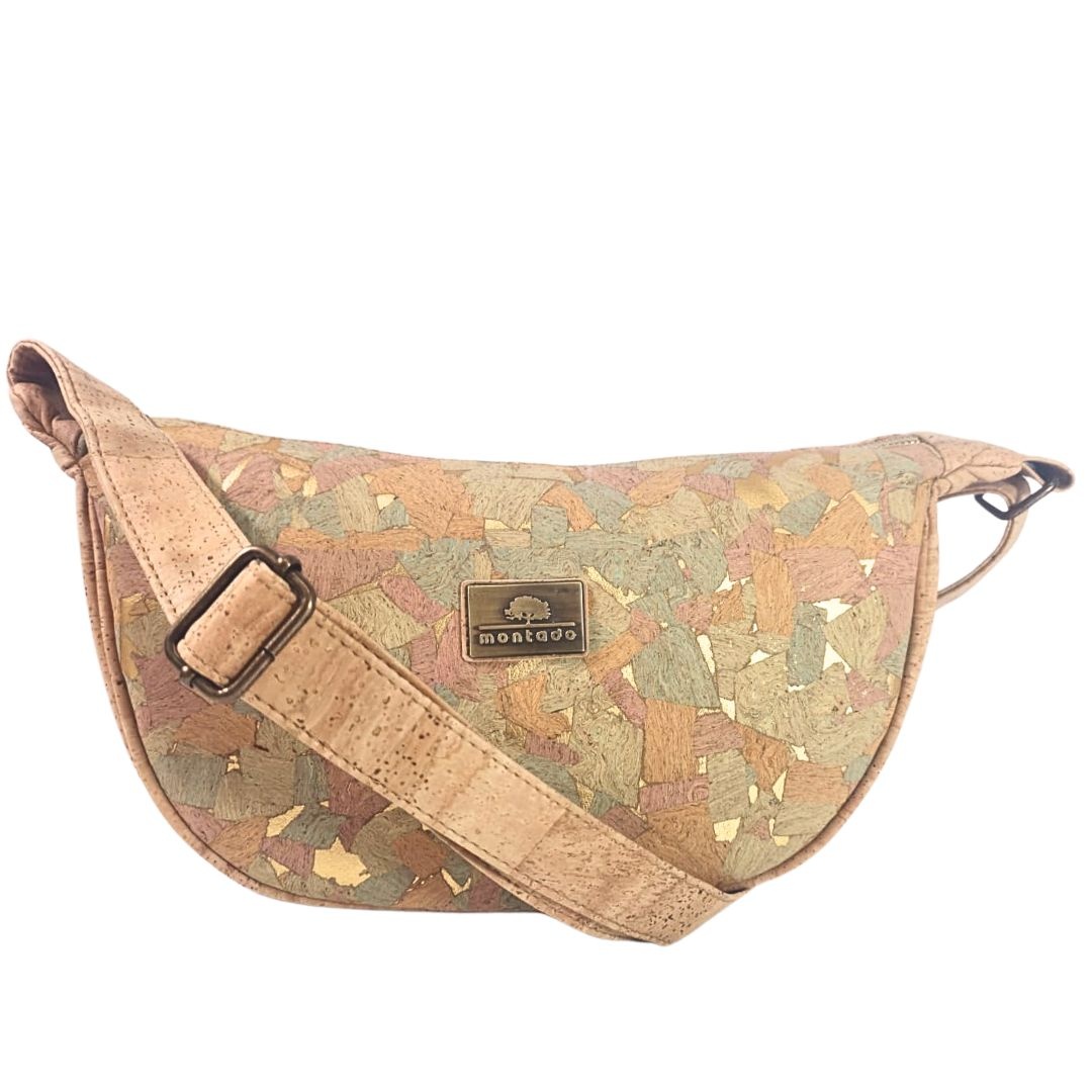 Geanta din pluta crossbody Semiluna