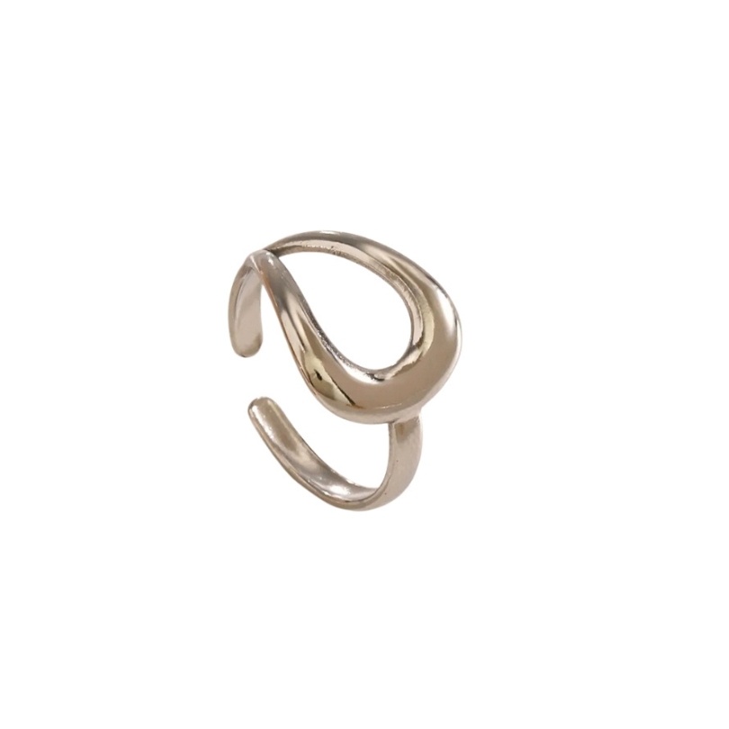 Inel deschis placat cu aur Water Drop Silver
