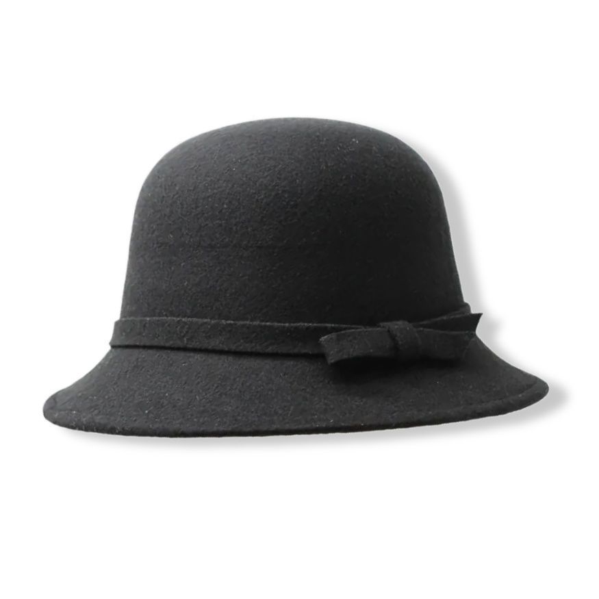 Palarie dama neagra cu fundita