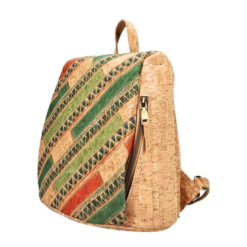 Rucsac din pluta Green Geometry