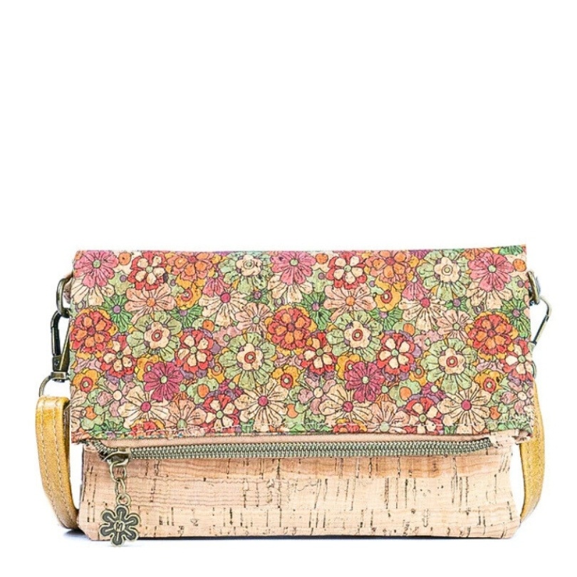 Gentuta din pluta crossbody Flowers