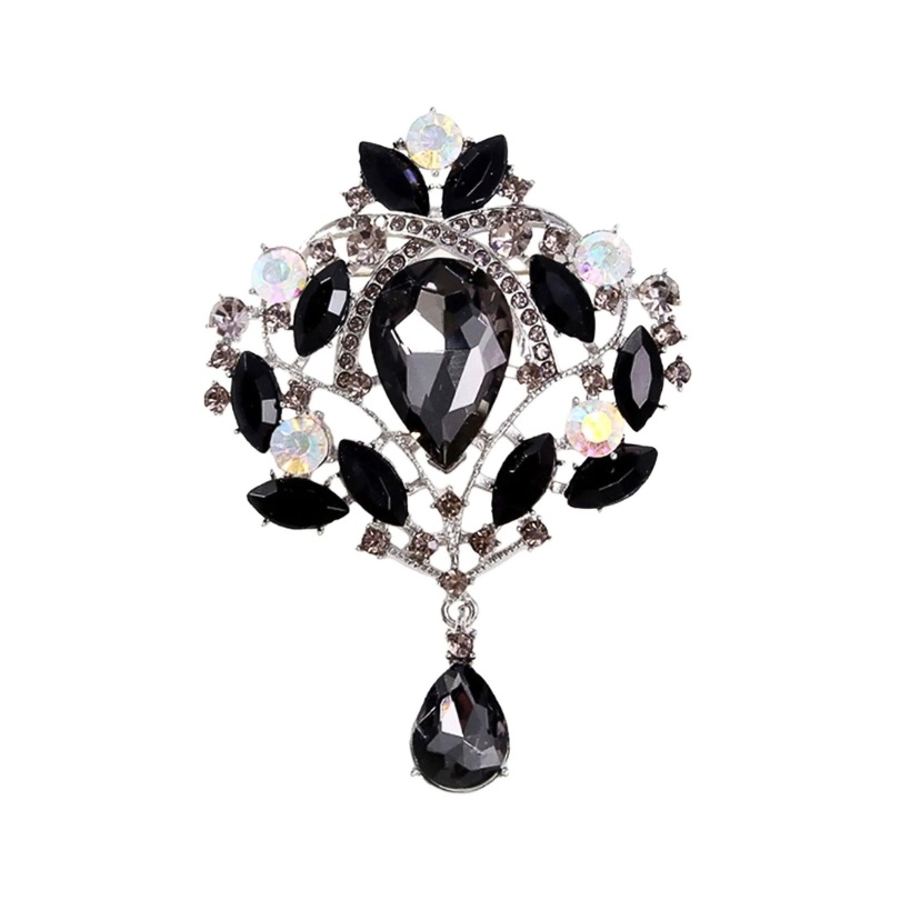 Brosa cu cristale Black Drop