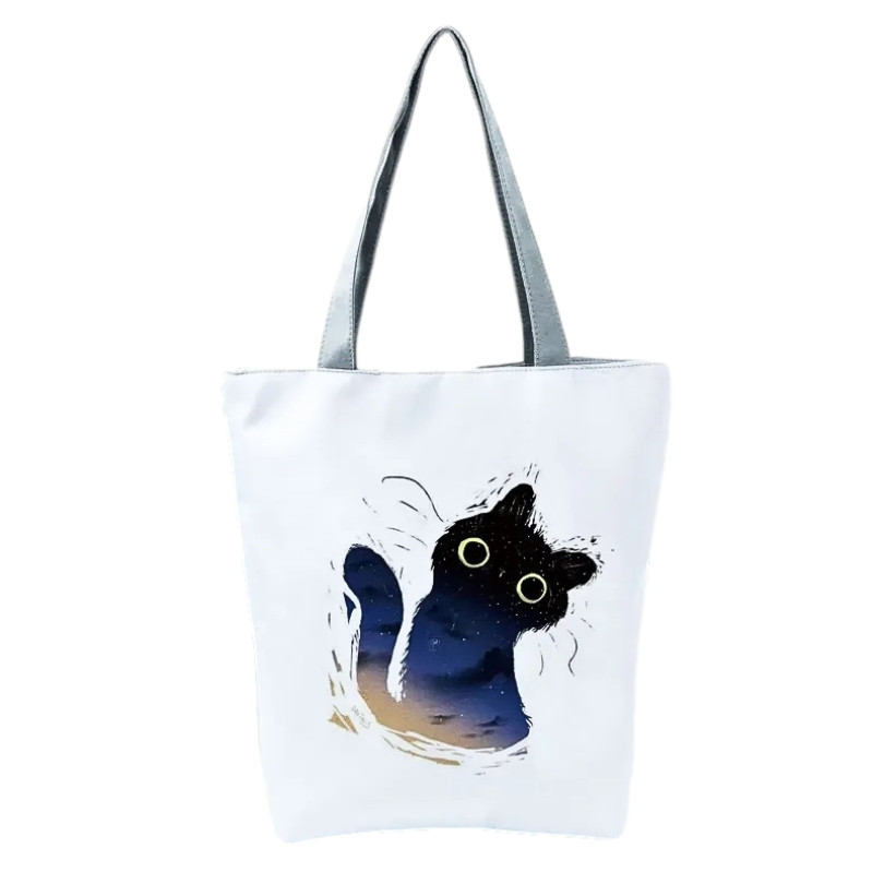 Geanta shopper model pisica