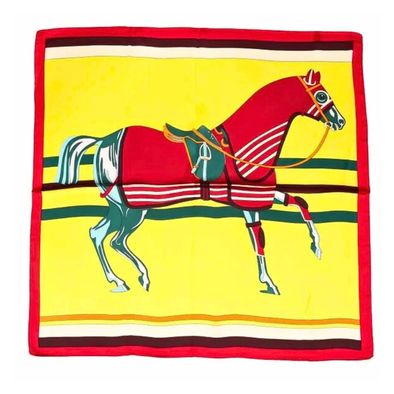Esarfa din satin Horse Print