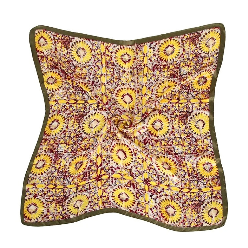 Esarfa patrata din satin Sunflower