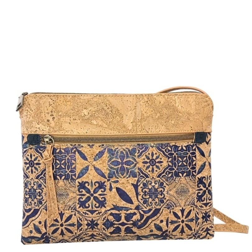 Geanta dama din pluta crossbody cu imprimeu mandala