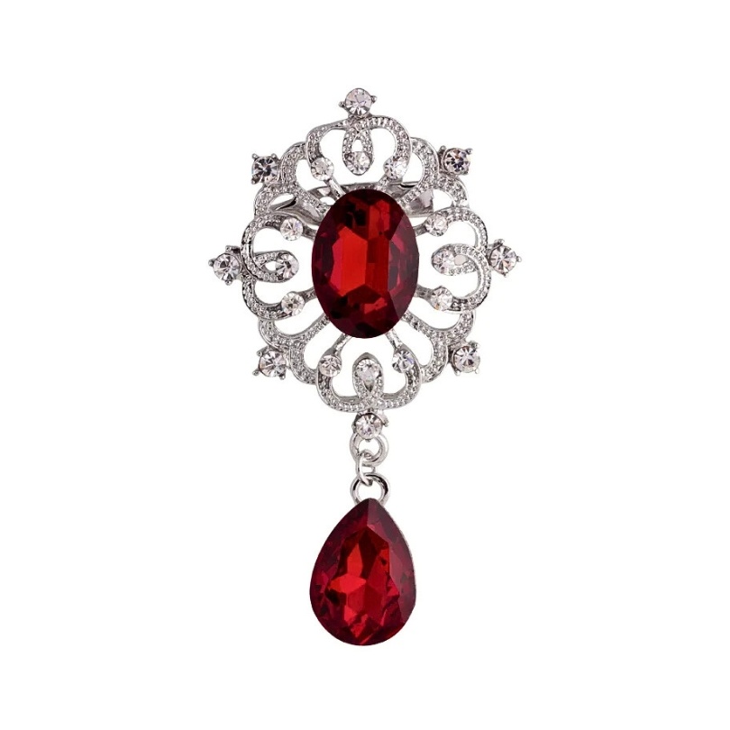 Brosa cu cristale Red Drop