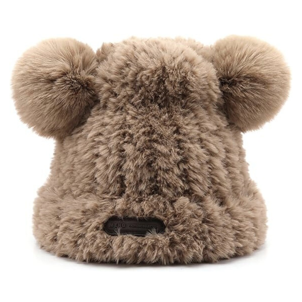 Caciula pufoasa tricotata Teddy