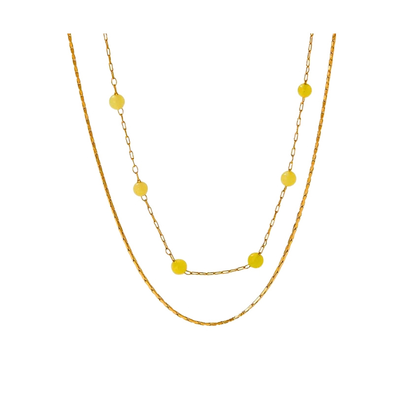 Colier placat cu aur - Yellow