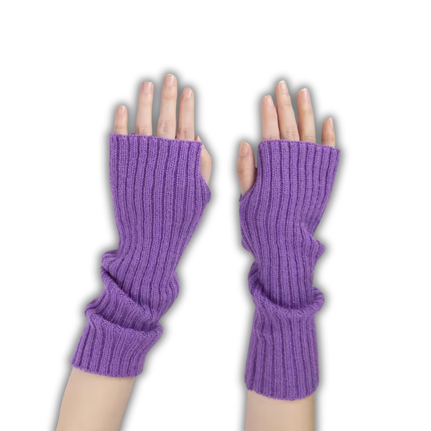 Manusi tricotate Purple and Yellow