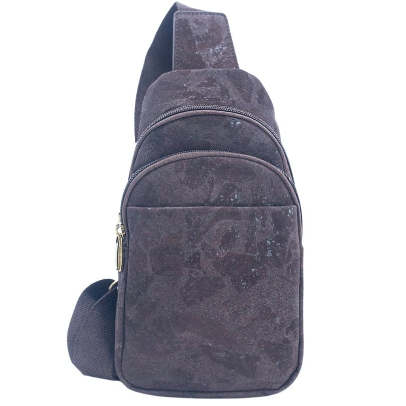 Rucsac crossbody din pluta Brown