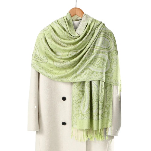 Esarfa casmir jacquard Paisley Mint