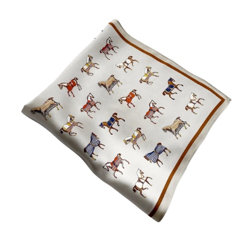 Esarfa din satin Horses