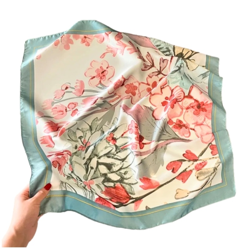 Esarfa din satin Summer Butterfly