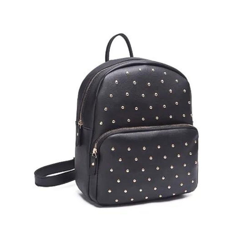 Rucsac negru cu tinte metalice