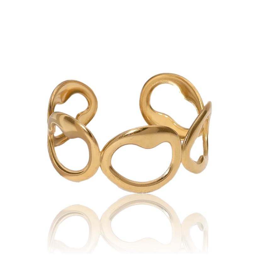 Bratara Bangle cu forma neregulata placata cu aur