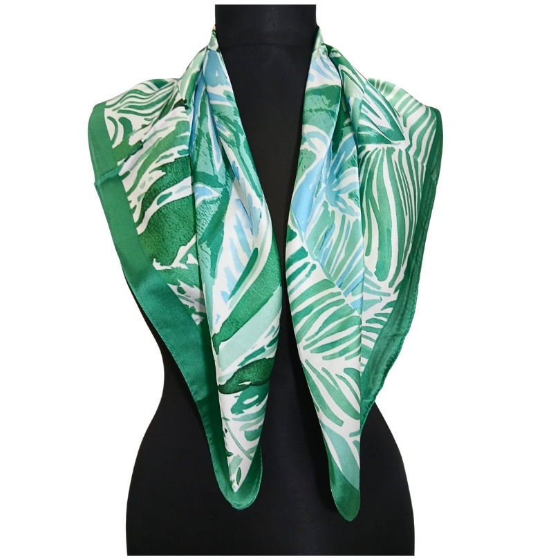 Esarfa din satin Palm Leaves