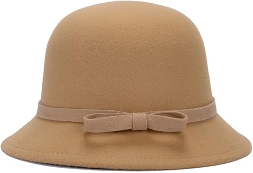 Palarie dama eleganta Ribbon bej