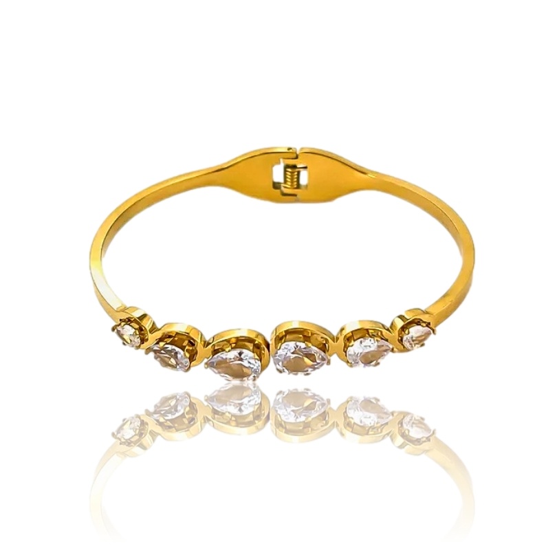 Bratara Bangle placata cu aur Tear