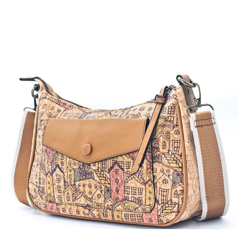 Geanta din pluta crossbody Roofs
