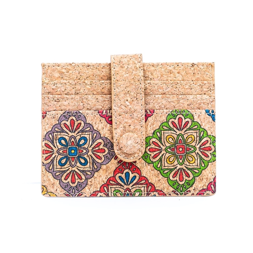 Portofel din pluta pentru carduri floral