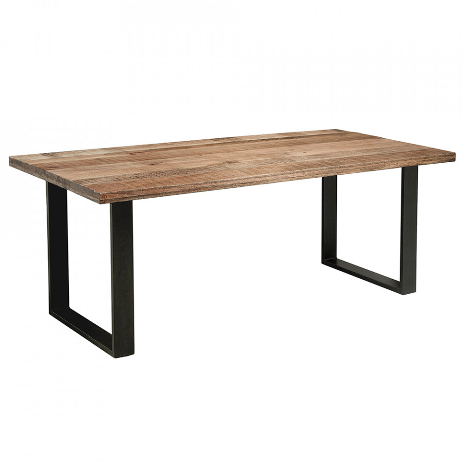 Masa dining maro din lemn 90x160 cm Iron Craft The Home Collection