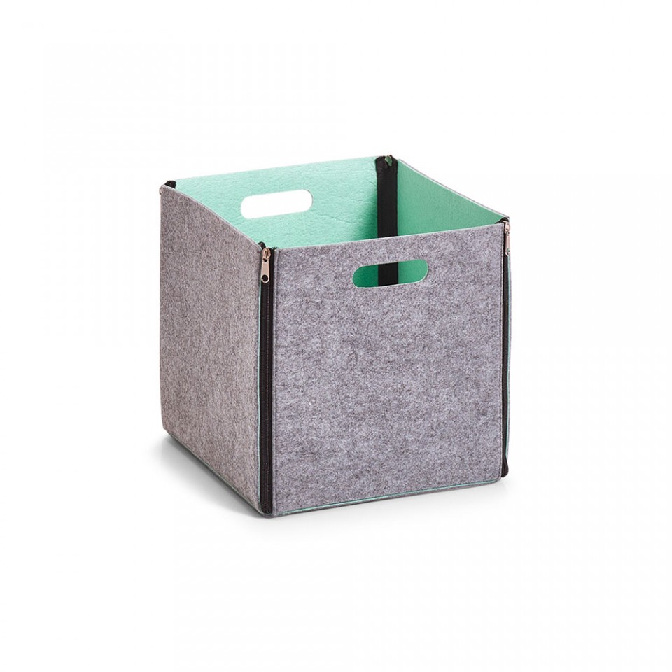 Cos gri/albastru din fibre sintetice Stormy Zeller