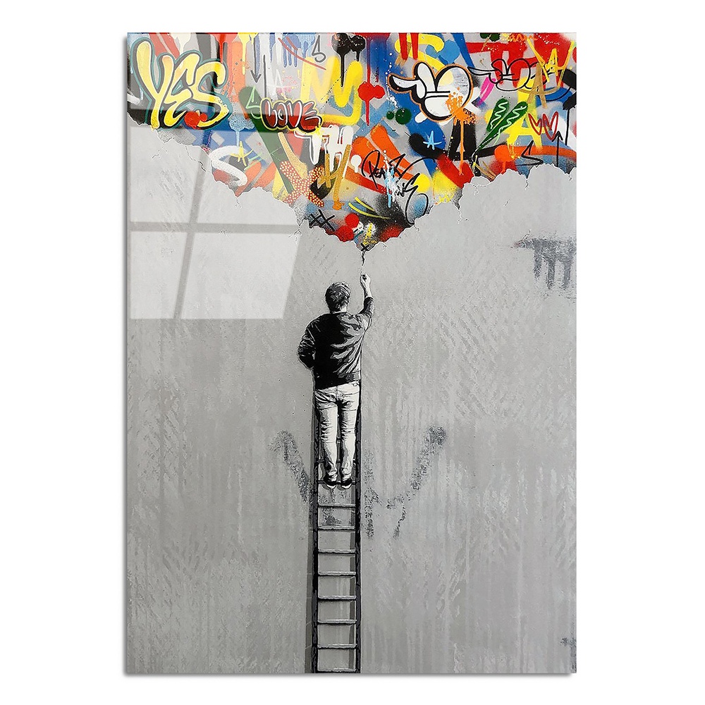 Tablou multicolor din sticla 70x100 cm Holden The Home Collection