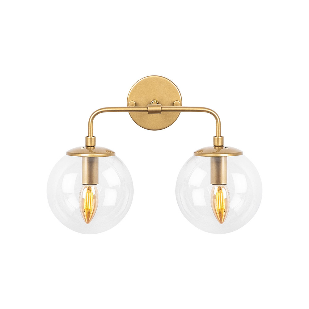 Aplica aurie din metal cu 2 becuri Horn The Home Collection