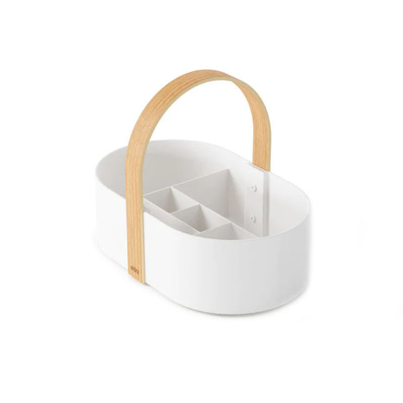 Organizator alb/maro din lemn Bellwood Umbra