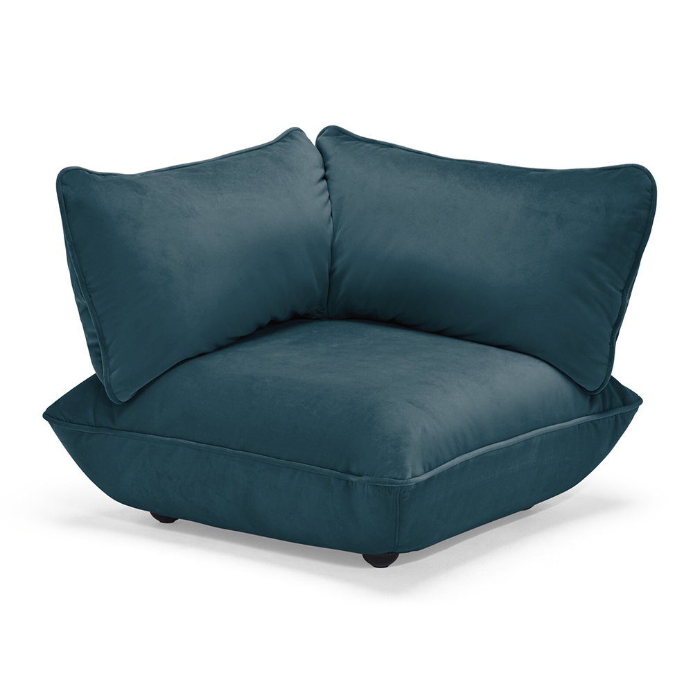 Canapea modulara albastru petrol din catifea 108 cm Sumo Fatboy