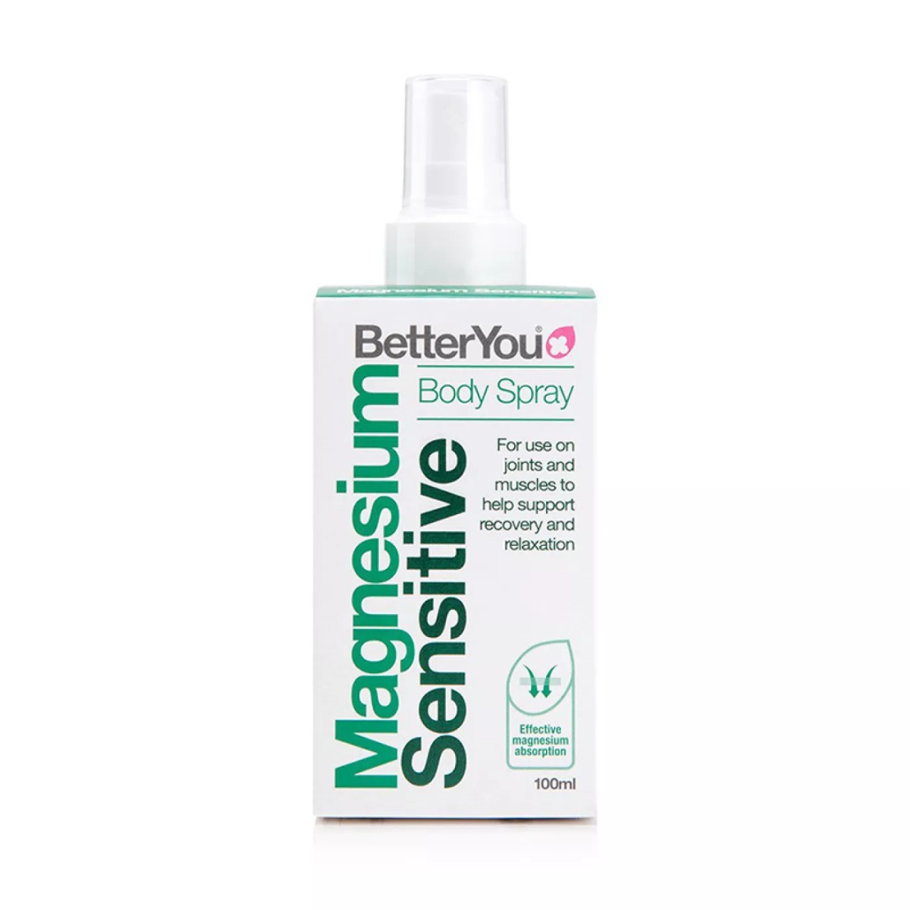 BetterYou Magnesium Sensitive spray de corp pentru piele sensibila, 100 ml