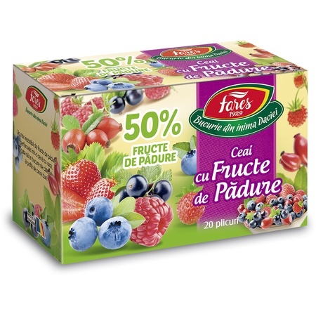 Ceai cu Fructe de pădure, 20 plicuri, Fares