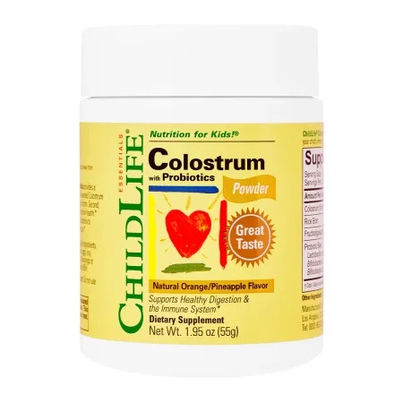 ChildLife Essentials Colostrum cu probiotice pentru copii, pulbere 55 g