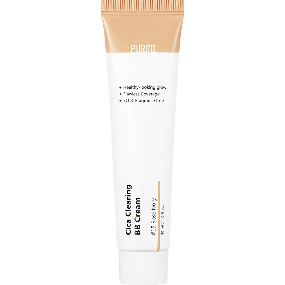 Crema coloranta bb cream 15 rose ivory cica clearing, 30ml, purito