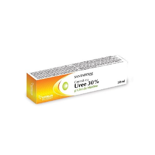 Crema cu uree 30 % si ulei de masline, 50 ml, santaderm