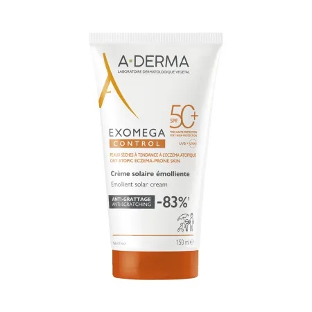 Crema Emolientă SPF50+ pentru Piele Sensibilă | A-Derma Exomega Control