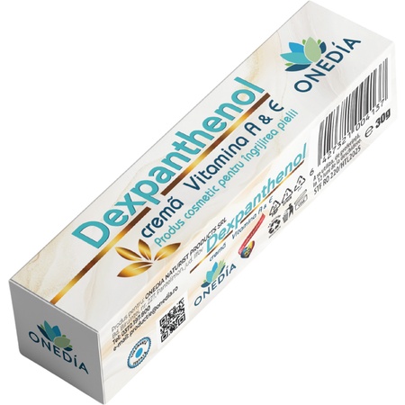 Cremă regeneranta și hidratantă cu vitamină A și E Dexpanthenol, 30 g, Onedia