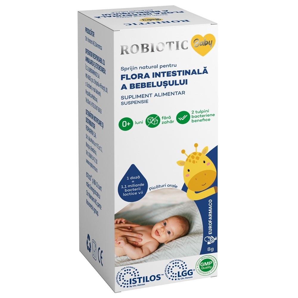 Eurofarmaco Robiotic Baby Picături Orale Suspensie, 8 g