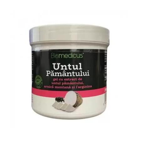 Gel cu extract de Untul Pamantului, Arnică și L-Arginină, 250 ml, Biomedicus