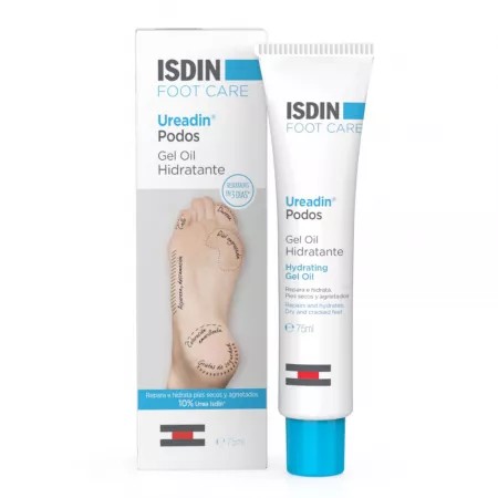Gel-ulei hidratant pentru picioare ureadin podos, 75 ml, isdin